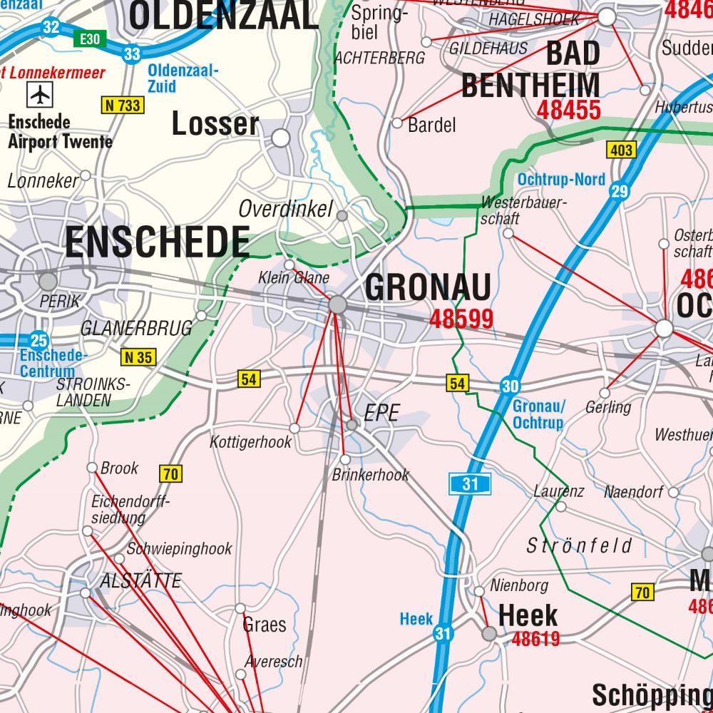 Beispiel Postleitzahlenkarte